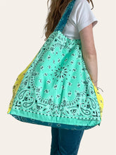 Charger l'image dans la galerie, Big Kabas - Menthe jaune turquoise