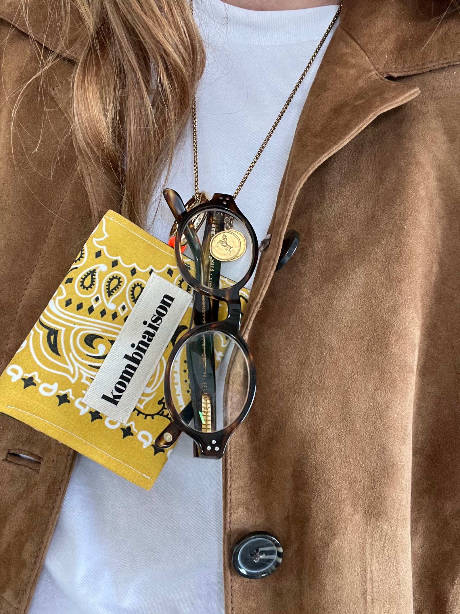 Mini pochette en bandana Kombinaison, fait main à Paris