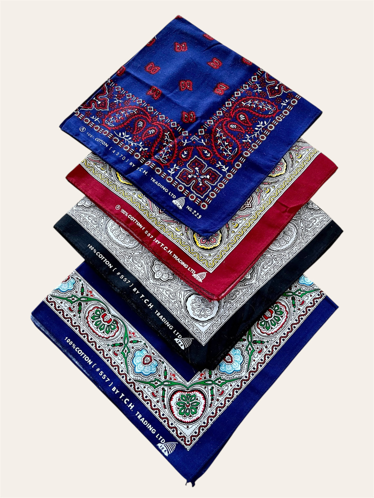 Bandana vintage 100 % coton, sélectionné par Kombinaison – photo 14