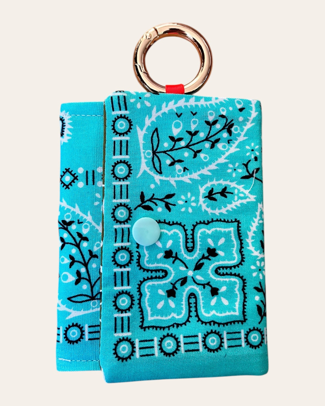 Mini pochette en bandana Kombinaison, fait main à Paris – photo 4