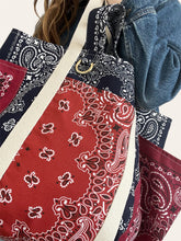 Charger l'image dans la galerie, Big Weekly bag - Bleu marine, bordeaux et terracotta
